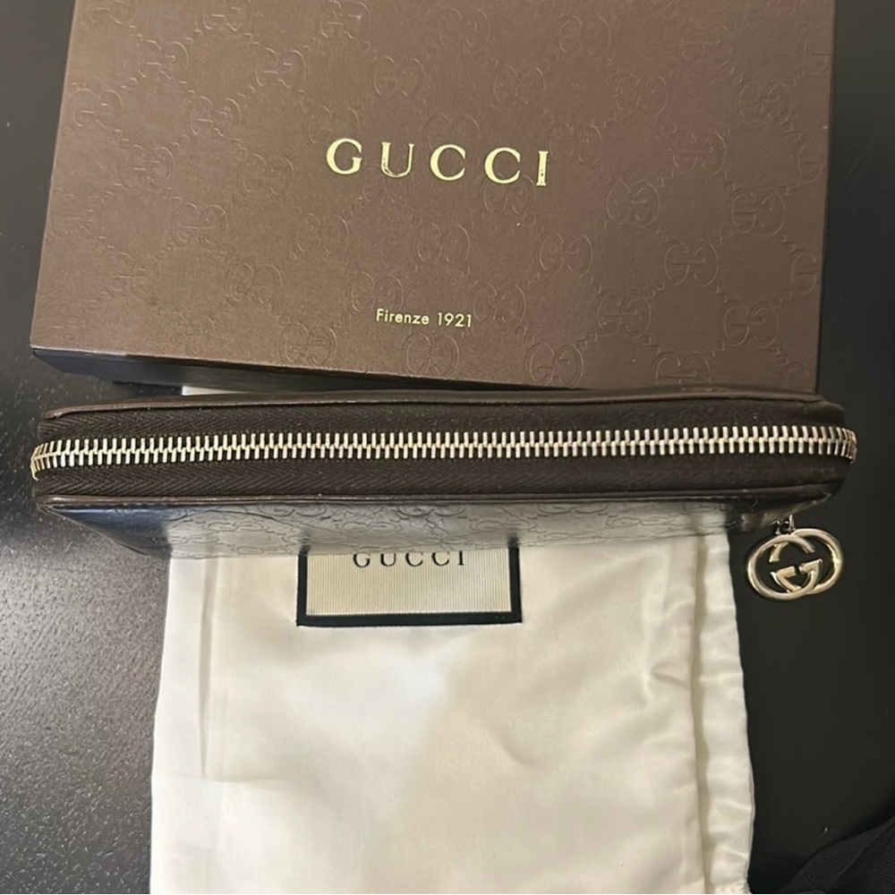 Gucci Brown Leather Wallet - Picture 7 of 11